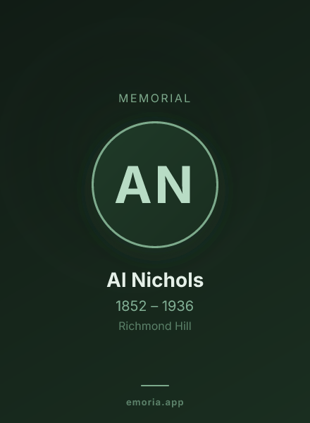 Memorial portrait of Al Nichols