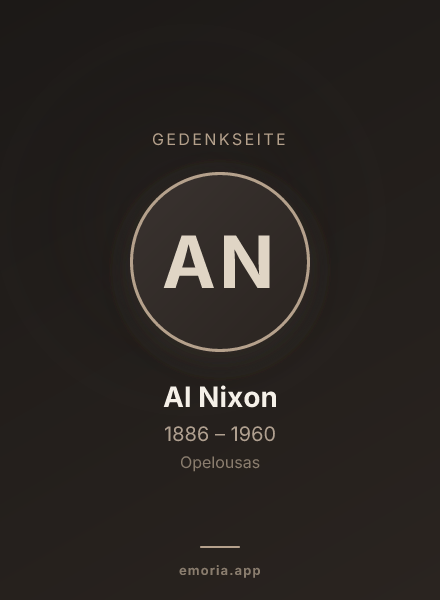 Gedenkportrait von Al Nixon