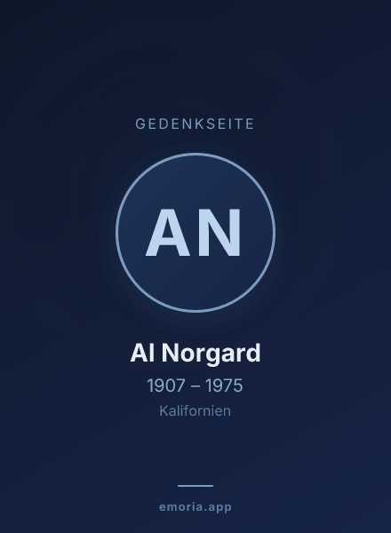 Gedenkportrait von Al Norgard