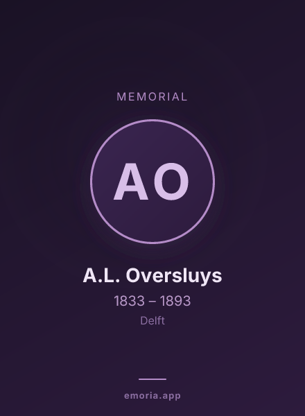 Memorial portrait of A.L. Oversluys