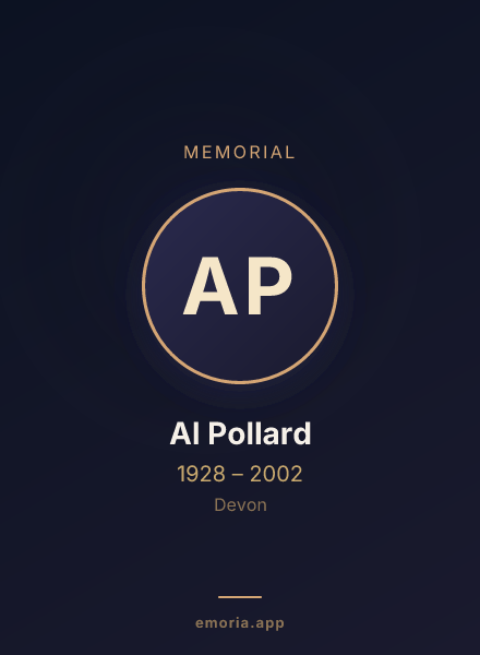Memorial portrait of Al Pollard