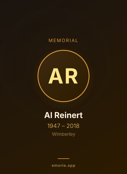 Memorial portrait of Al Reinert
