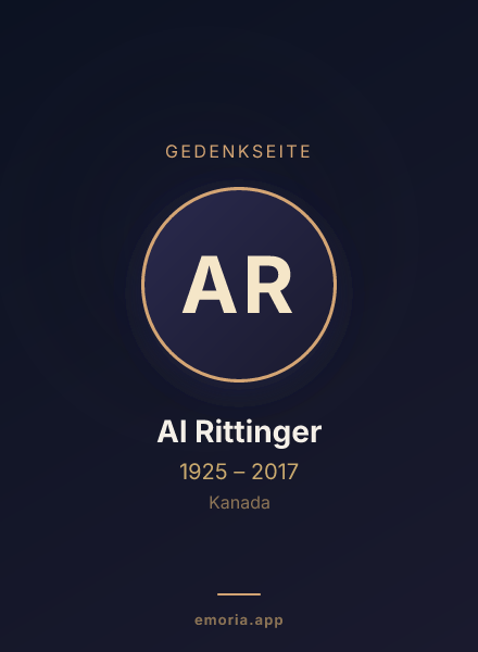 Gedenkportrait von Al Rittinger