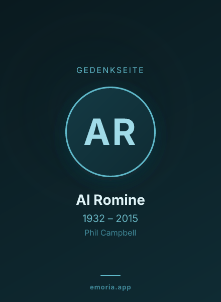 Gedenkportrait von Al Romine