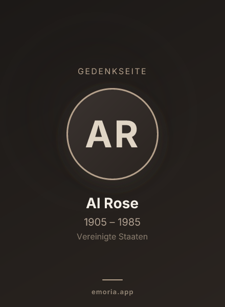 Gedenkportrait von Al Rose