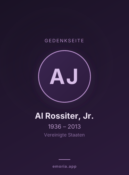 Gedenkportrait von Al Rossiter, Jr.