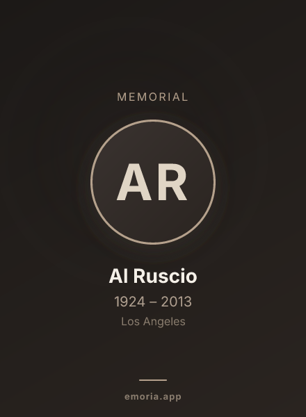 Memorial portrait of Al Ruscio