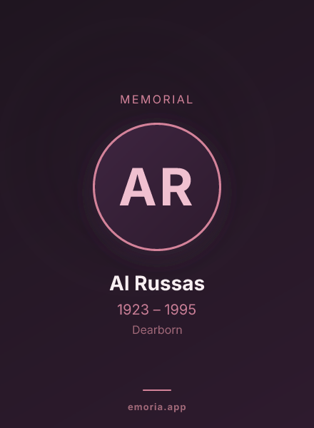 Memorial portrait of Al Russas