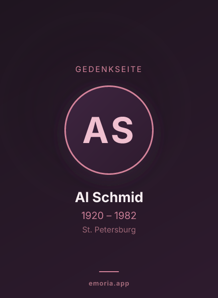 Gedenkportrait von Al Schmid