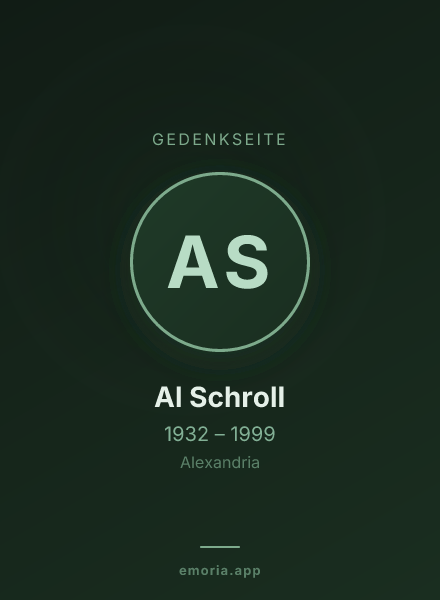 Gedenkportrait von Al Schroll