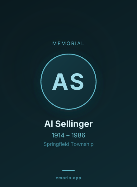 Memorial portrait of Al Sellinger