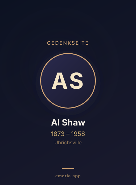 Gedenkportrait von Al Shaw