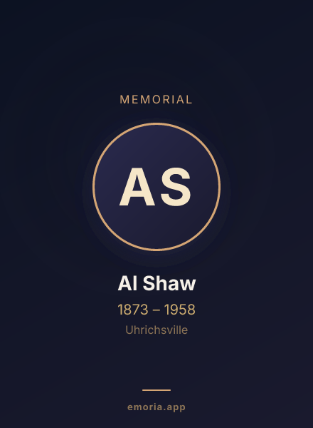 Memorial portrait of Al Shaw