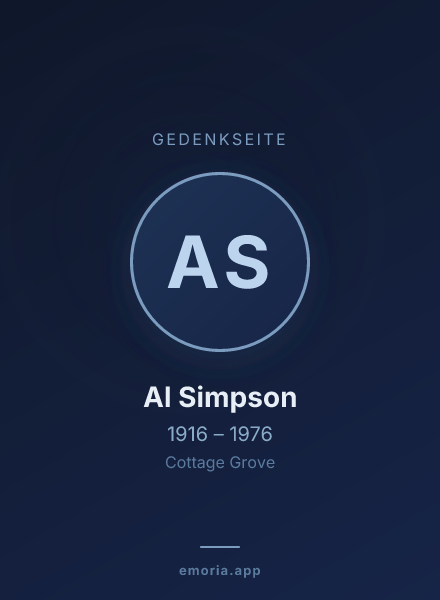 Gedenkportrait von Al Simpson