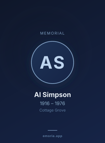 Memorial portrait of Al Simpson