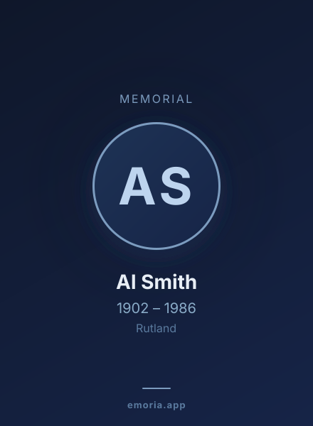 Memorial portrait of Al Smith