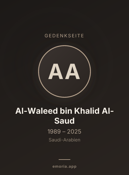 Gedenkportrait von Al-Waleed bin Khalid Al-Saud