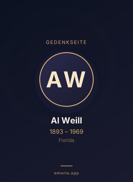Gedenkportrait von Al Weill