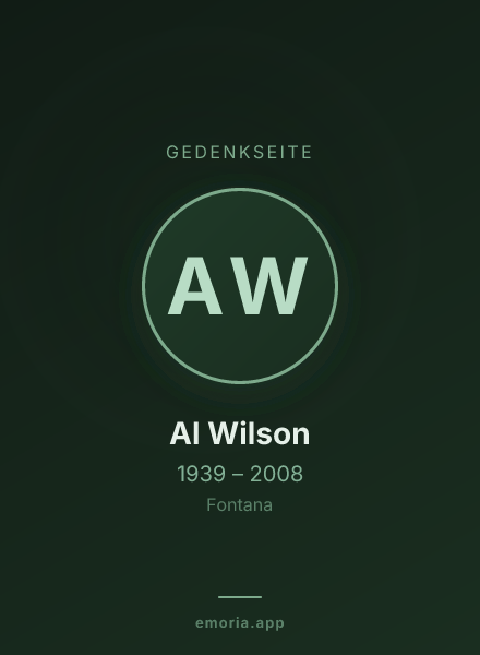Gedenkportrait von Al Wilson