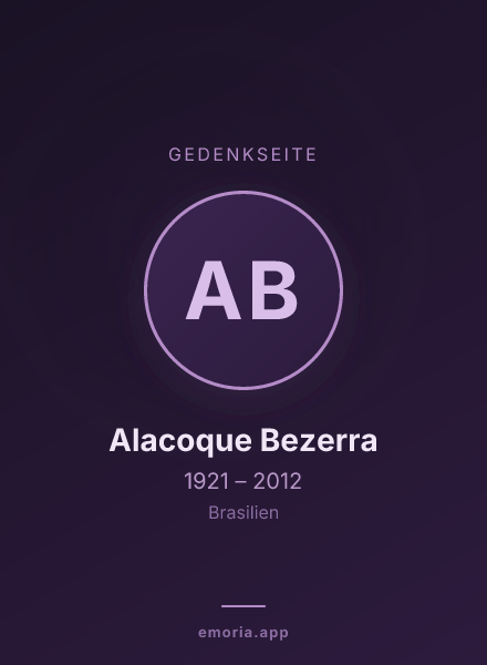 Gedenkportrait von Alacoque Bezerra