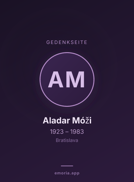 Gedenkportrait von Aladar Móži