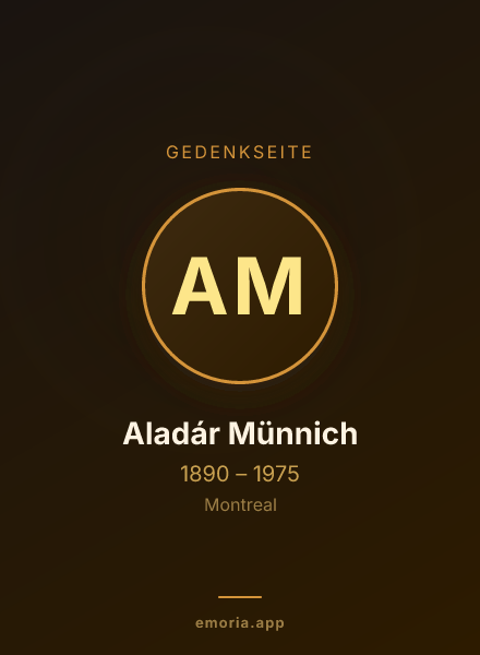 Gedenkportrait von Aladár Münnich