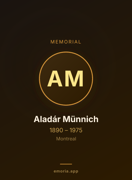 Memorial portrait of Aladár Münnich