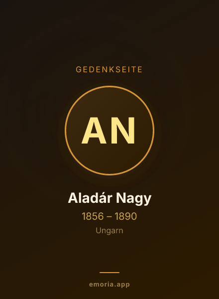 Gedenkportrait von Aladár Nagy