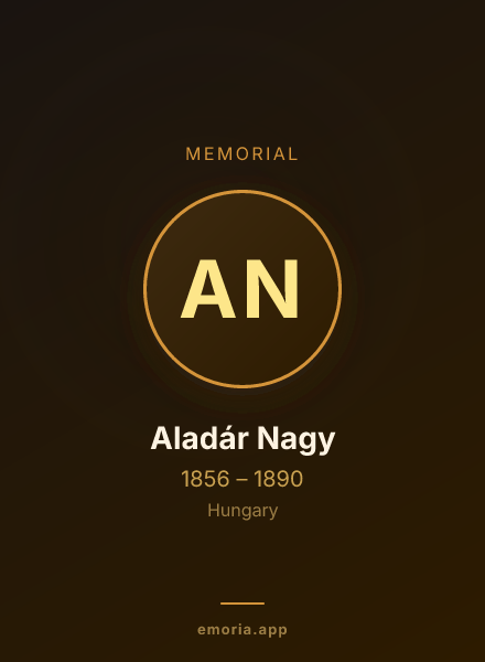 Memorial portrait of Aladár Nagy
