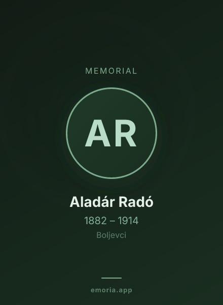 Memorial portrait of Aladár Radó