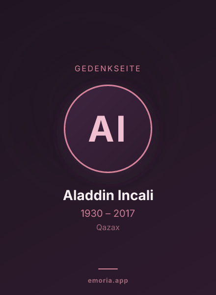 Gedenkportrait von Aladdin Incali