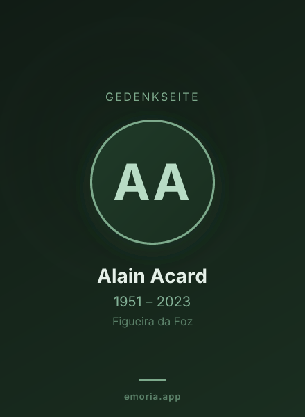 Gedenkportrait von Alain Acard