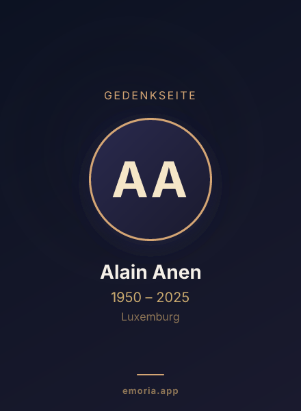 Gedenkportrait von Alain Anen