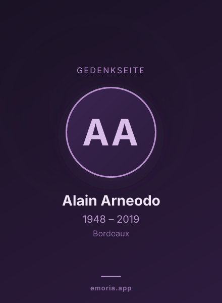 Gedenkportrait von Alain Arneodo