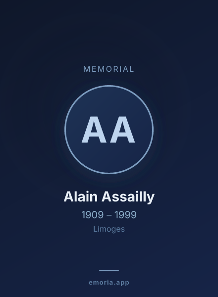 Memorial portrait of Alain Assailly
