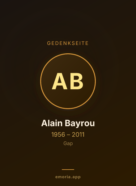 Gedenkportrait von Alain Bayrou