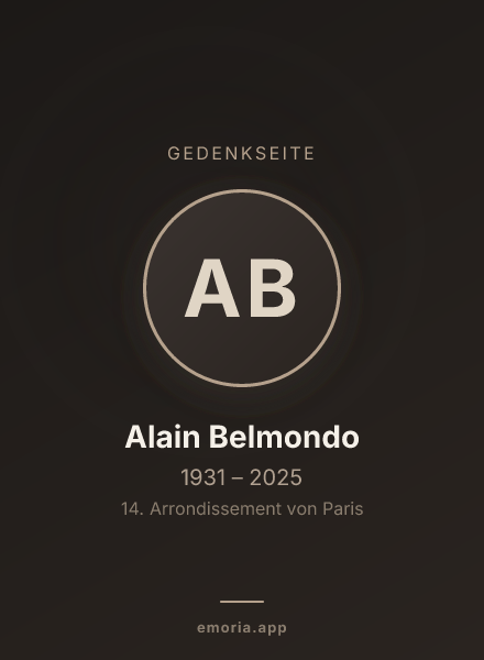 Gedenkportrait von Alain Belmondo