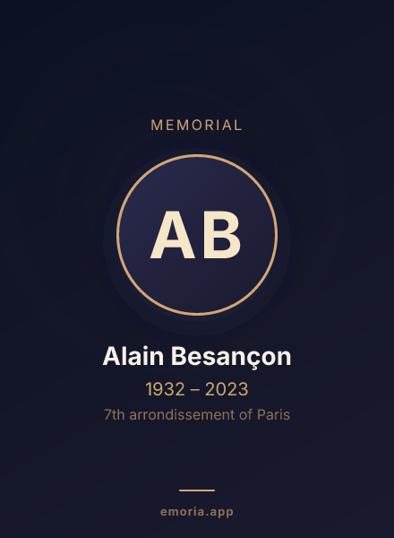Memorial portrait of Alain Besançon