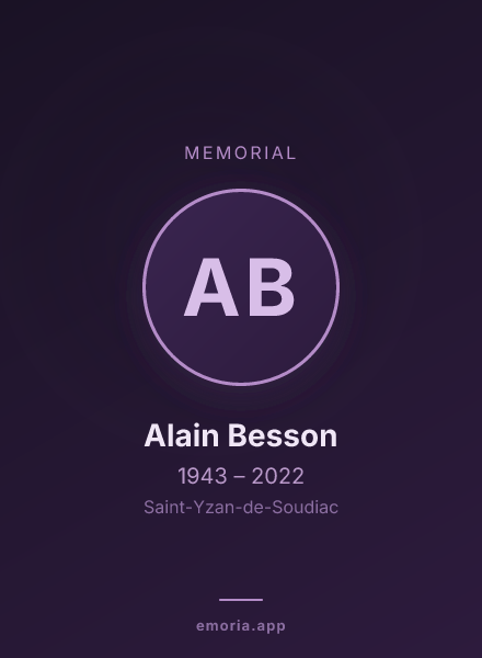 Memorial portrait of Alain Besson
