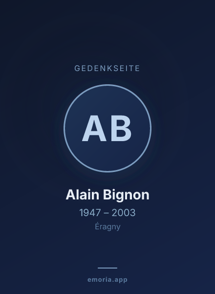 Gedenkportrait von Alain Bignon