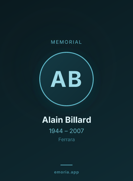 Memorial portrait of Alain Billard