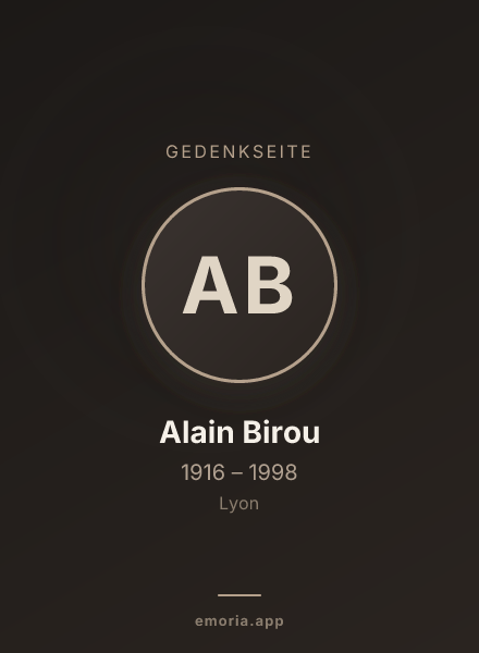 Gedenkportrait von Alain Birou