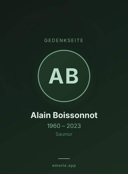 Gedenkportrait von Alain Boissonnot