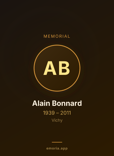 Memorial portrait of Alain Bonnard