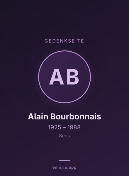 Gedenkportrait von Alain Bourbonnais