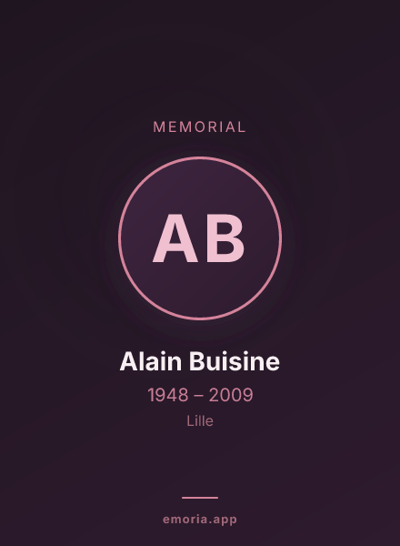 Memorial portrait of Alain Buisine