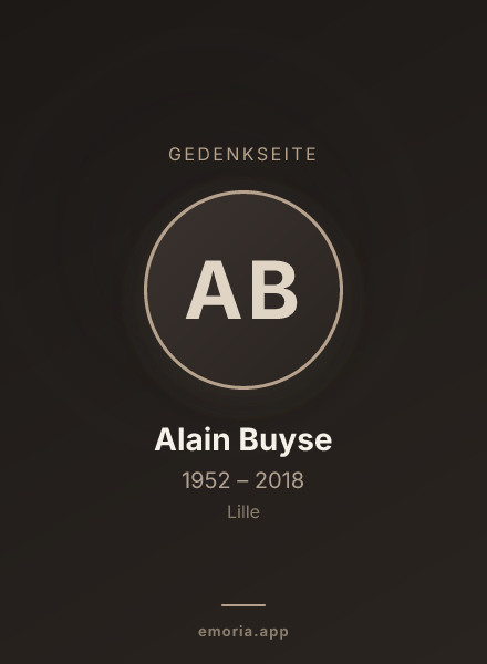 Gedenkportrait von Alain Buyse