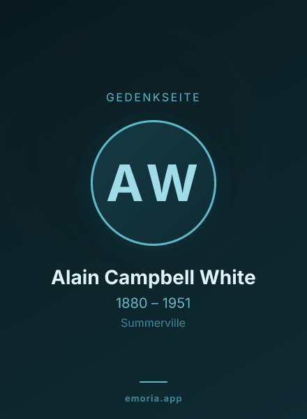 Gedenkportrait von Alain Campbell White