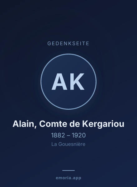 Gedenkportrait von Alain, Comte de Kergariou
