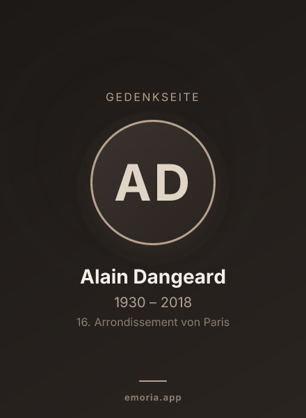 Gedenkportrait von Alain Dangeard